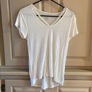 White V-neck T-shirt